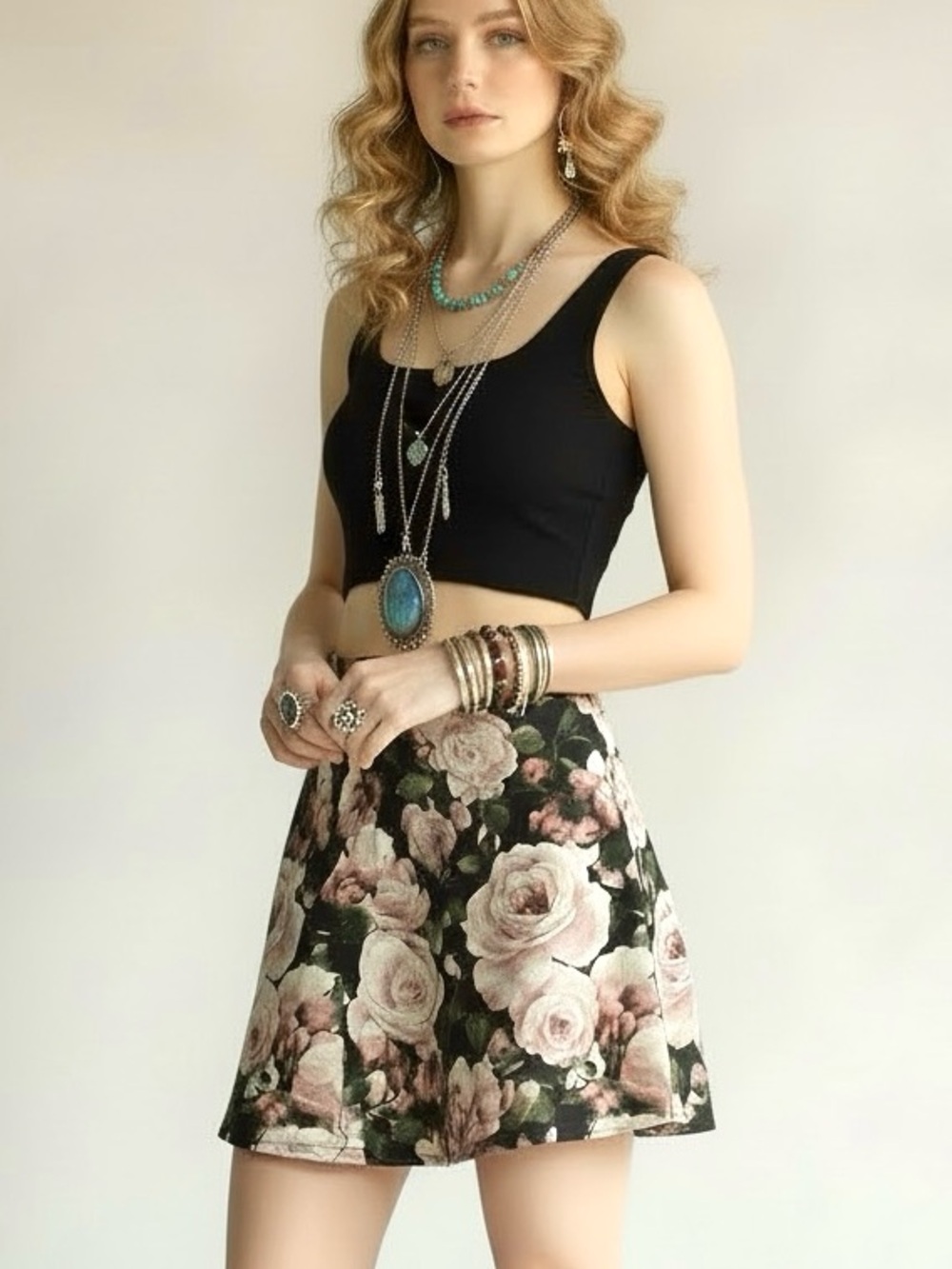 Show Me Your Mumu Floral Short Mini Skater
Skirt Women’s Size S